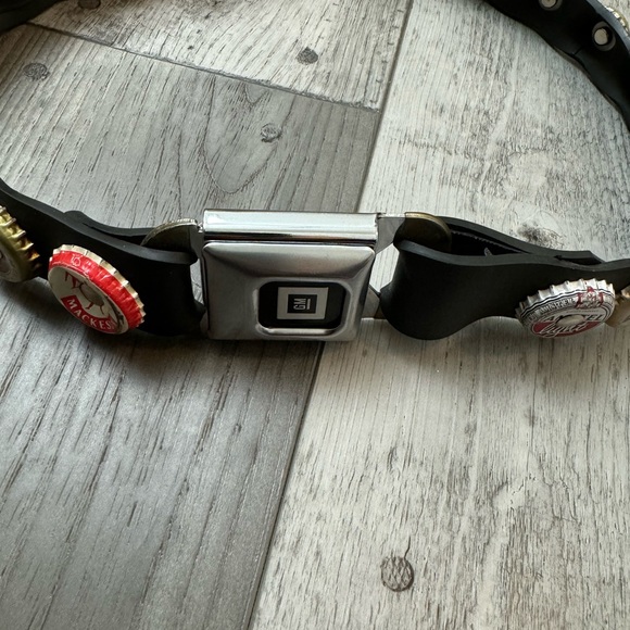 Vintage Buckle Bottle Cap Seatbelt Belt Beer - Picture 3 of 7